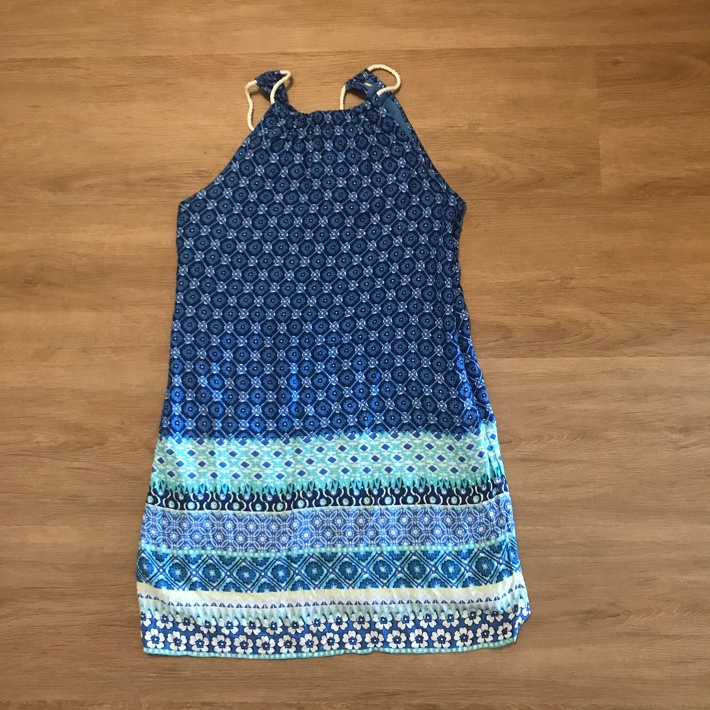 Hollister Blue Halter Neckline Mini Dress/Size SMALL